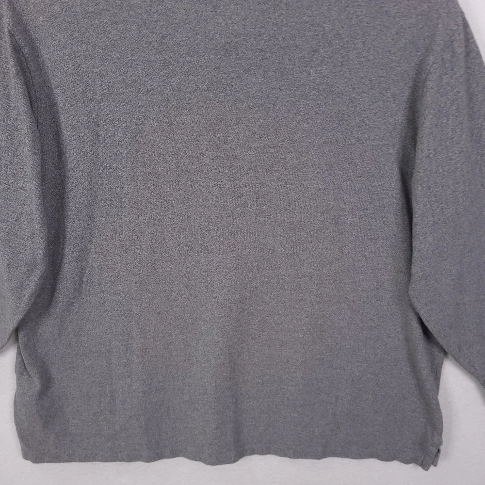 Polo Ralph Lauren Shirt Long Sleeve Polo Mens 3XB Grey Big & Tall Pique Pony